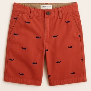 Crewcuts Orange Whale Print Kids Shorts